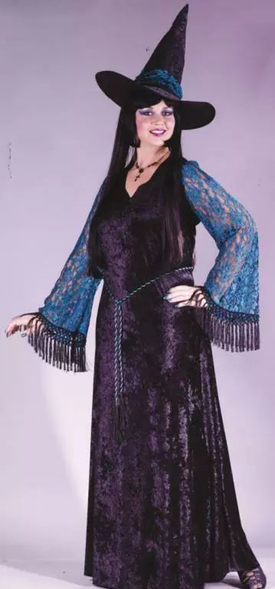 Witches & Monsters * | Gothic Lace Witch Plus Size Adult Costume