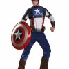 Mens Costumes * | Deluxe Captain America Movie Mens Costume