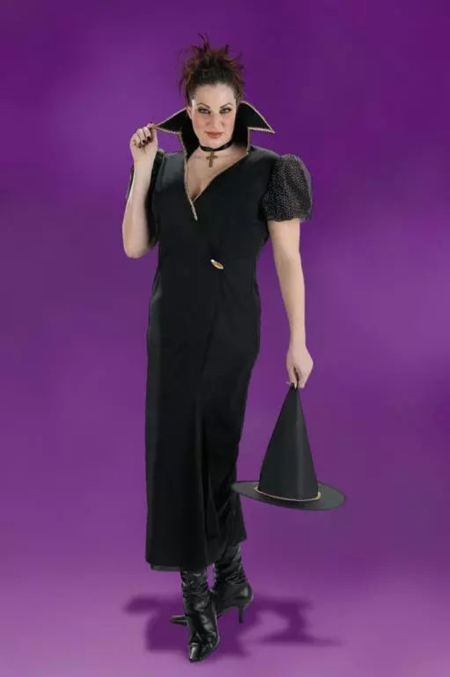 Witches & Monsters * | Goth Witch Plus Size Costume