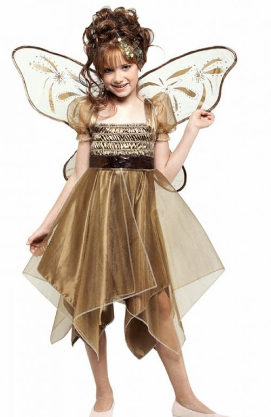 Makeup Basics * | Metallic Copper Fairy Child Costume Small