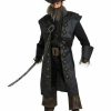 Mens Costumes * | Deluxe Pirates Of The Caribbean Black Beard Mens Costume