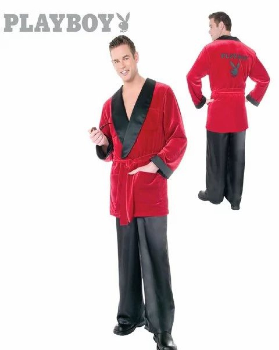 Mens Costumes * | Playboy Smoking Jacket Costume For Adults