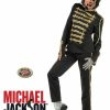 Mens Costumes * | Adult Michael Jackson Black Military Prince Costume