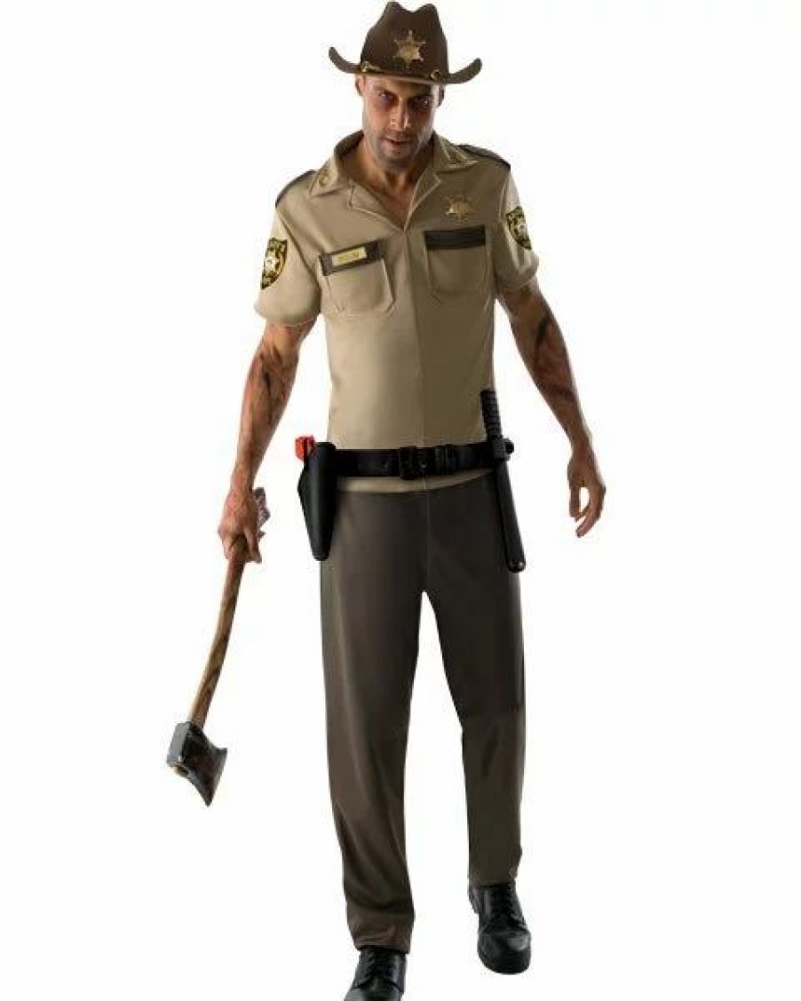 Mens Costumes * | The Walking Dead Rick Grimes Mens Costume