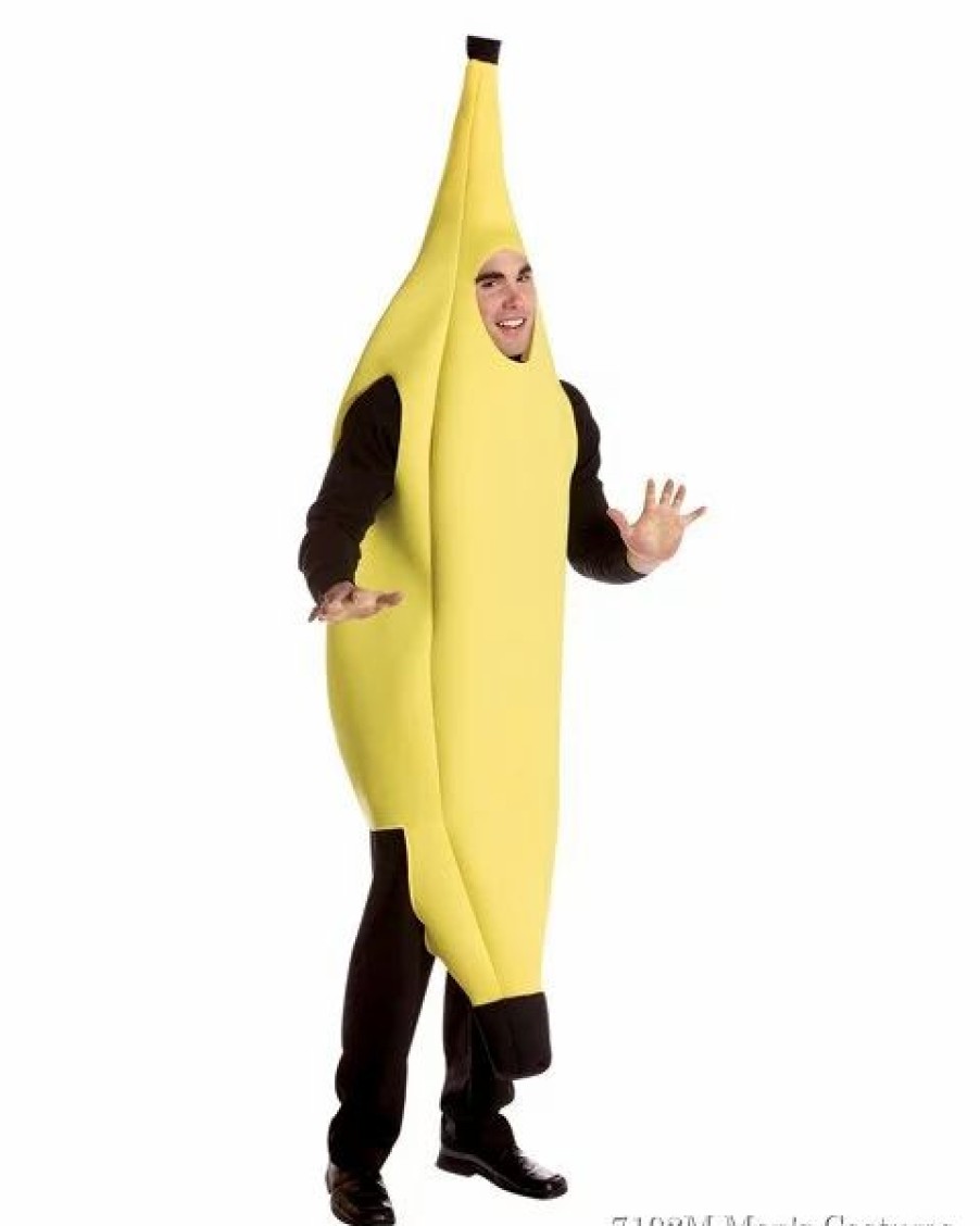 Mens Costumes * | Banana Humorous Costume For Adults