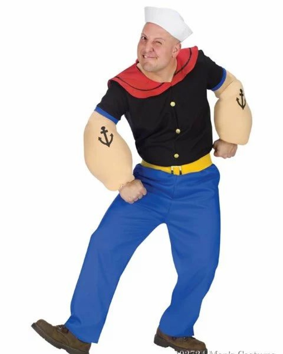 Mens Costumes * | Popeye Costume For Adult