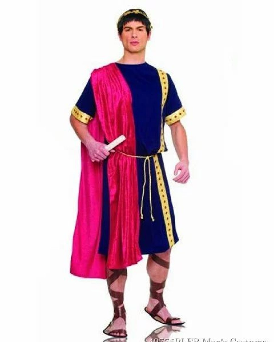 Mens Costumes * | Mens Plus Size Roman Senator Costume