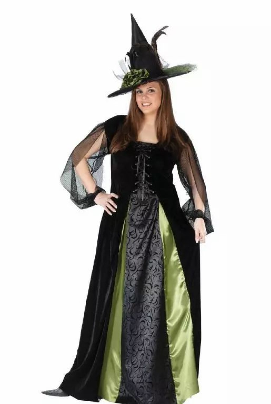 Witches & Monsters * | Witch Goth Maiden Plus Size Adult Costume