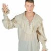 Mens Costumes * | Mens Ecru Pirate Shirt