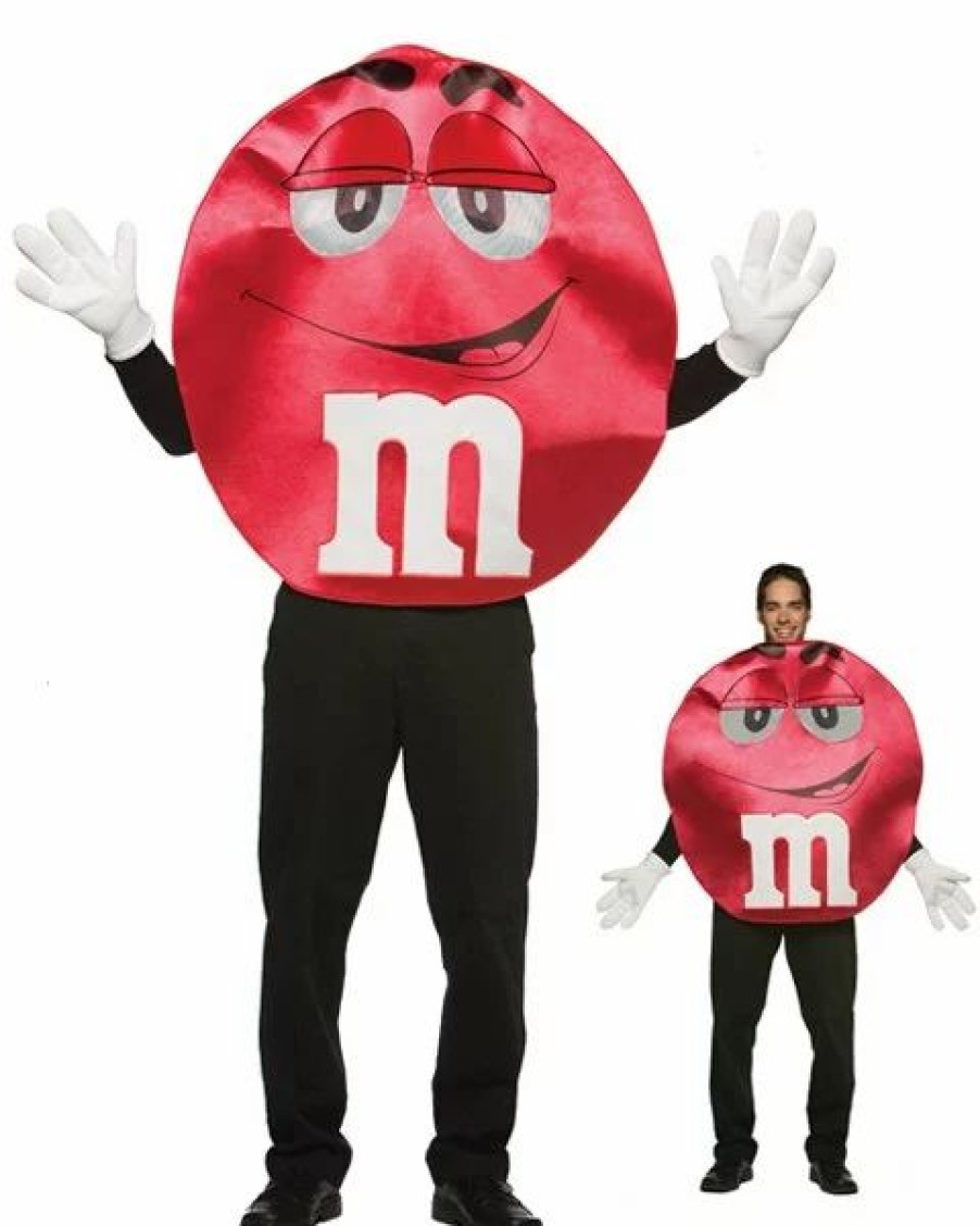 Mens Costumes * | Adult M&Ms Deluxe Red Character Costume