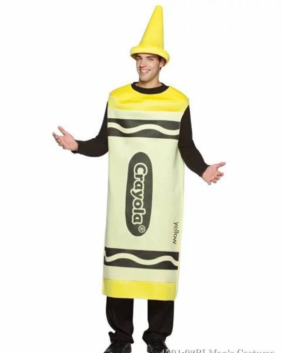 Mens Costumes * | Yellow Crayola Crayon Mens Costume