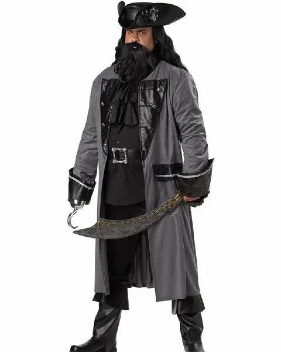 Mens Costumes * | Plus Size Blackbeard Mens Costume