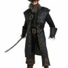 Mens Costumes * | Deluxe Pirates Of The Caribbean Black Beard Mens Costume