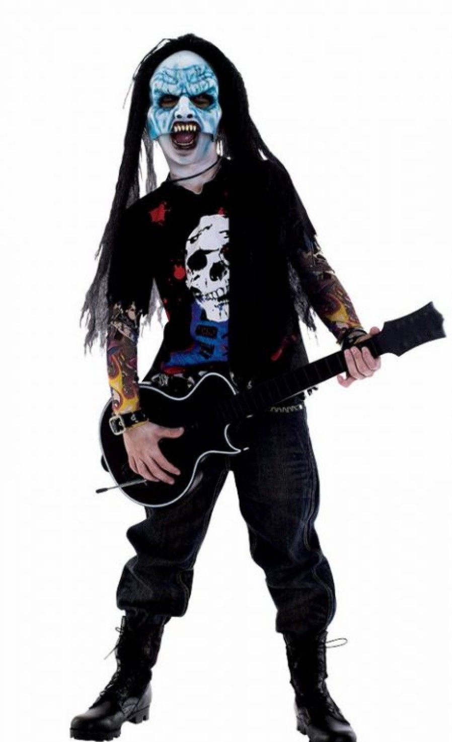 Monster Costumes * | Zombie Icons Zombie Rocker Child Costume 10-12