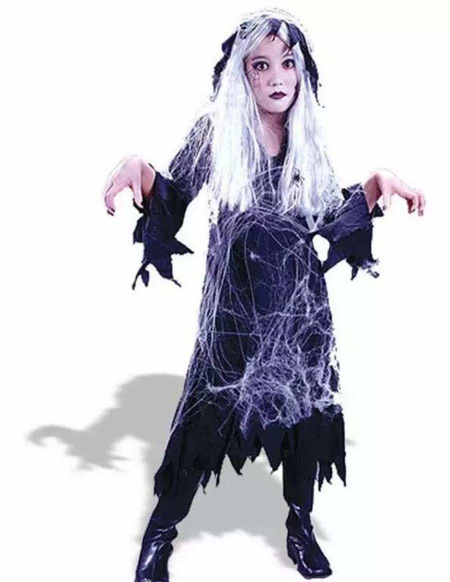 Monster Costumes * | Spiderweb Gauze Ghost Child Costume