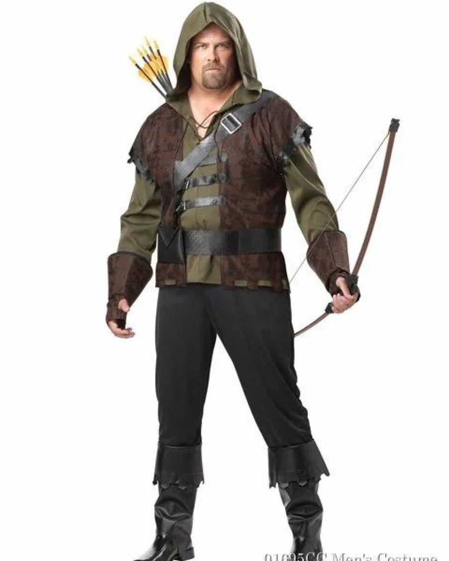 Mens Costumes * | Plus Size Robin Hood Mens Costume