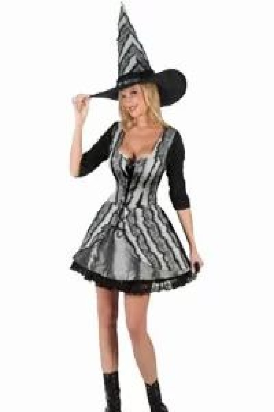 Witches & Monsters * | Goth Rose Witch Plus Size Adult Costume