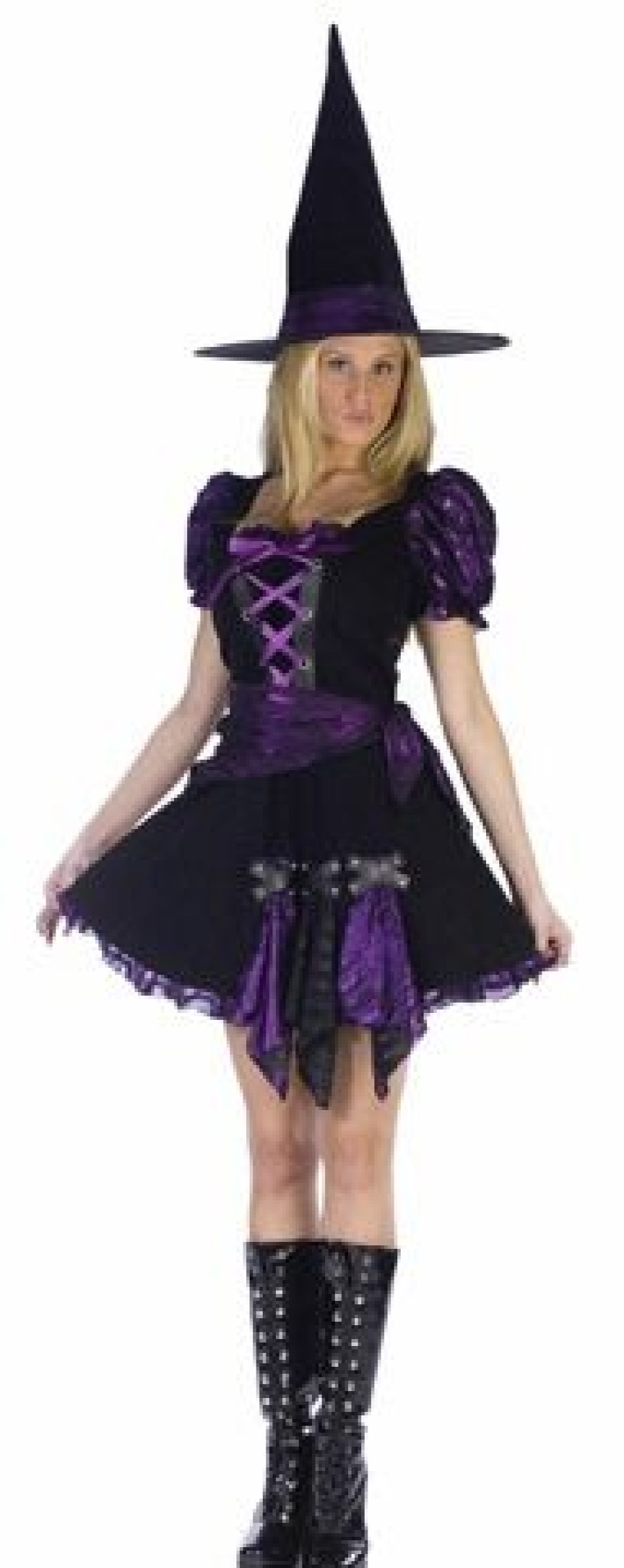 Witches & Monsters * | Witch Purple Punk Adult Costume