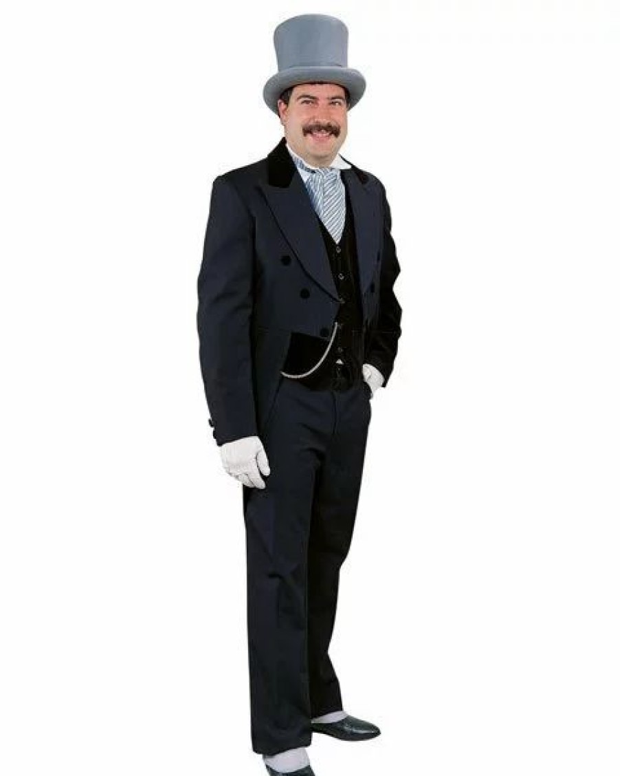 Mens Costumes * | Regency Collection Black Formal Tailsuit Mens Costume