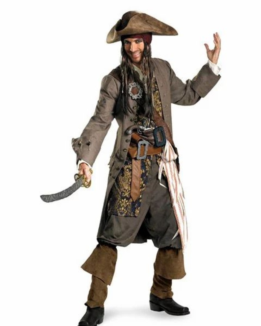 Mens Costumes * | Mens Theatrical Quality Captain Jack Sparrow Costume