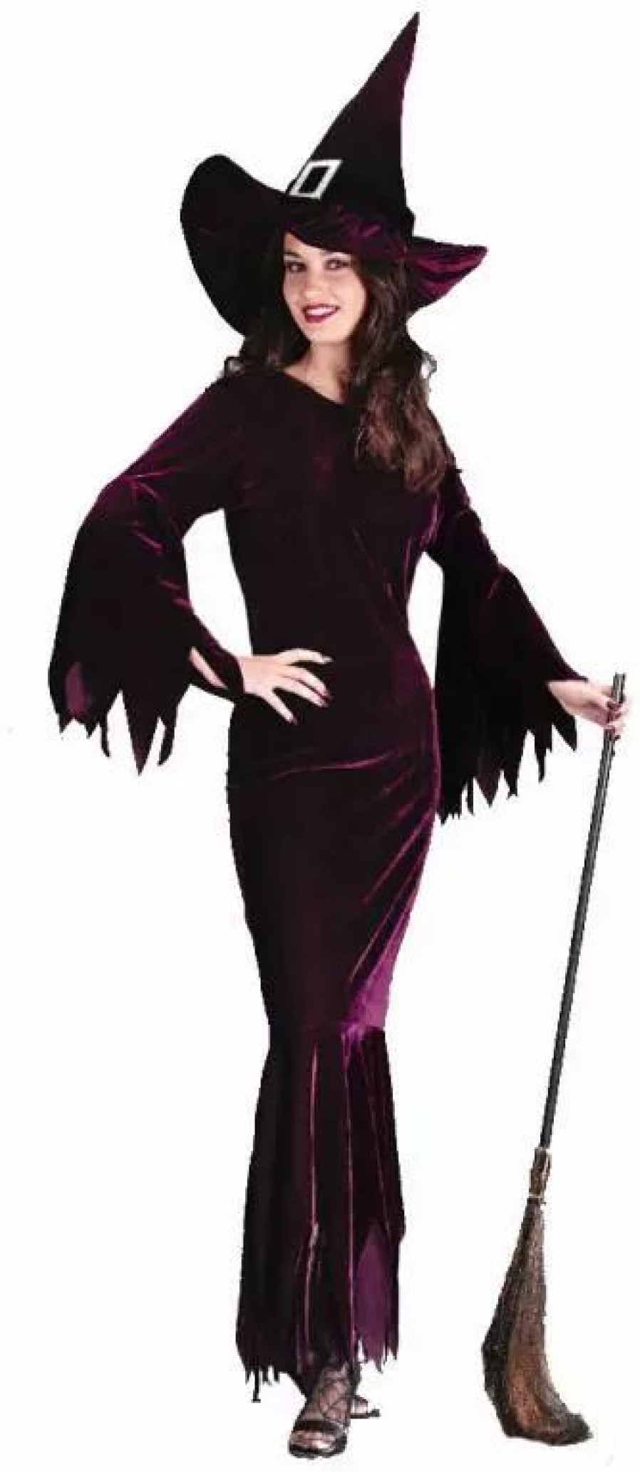 Witches & Monsters * | Elegant Plum Witch Adult Costume