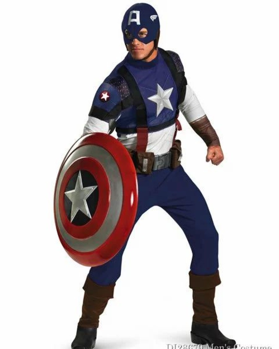 Mens Costumes * | Prestige Captain America Movie Mens Costume