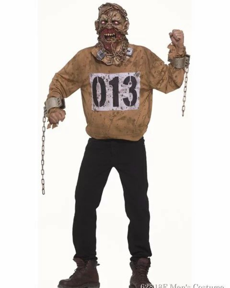 Mens Costumes * | Mens Chain Gang Mask And Costume