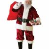 Mens Costumes * | Adult Standard Size Crimson Regency Plush Santa Suit