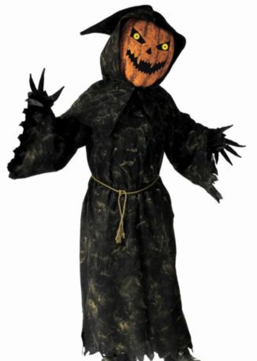 Witches & Monsters * | Bobble Head Pumpkin Adult Costume