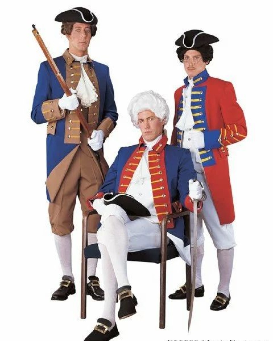 Mens Costumes * | Regency Red, White And Blue Soldier Mens Costume