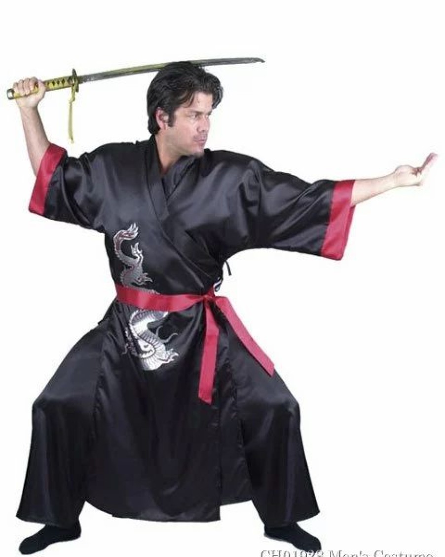 Mens Costumes * | Red Adult Samurai Costume