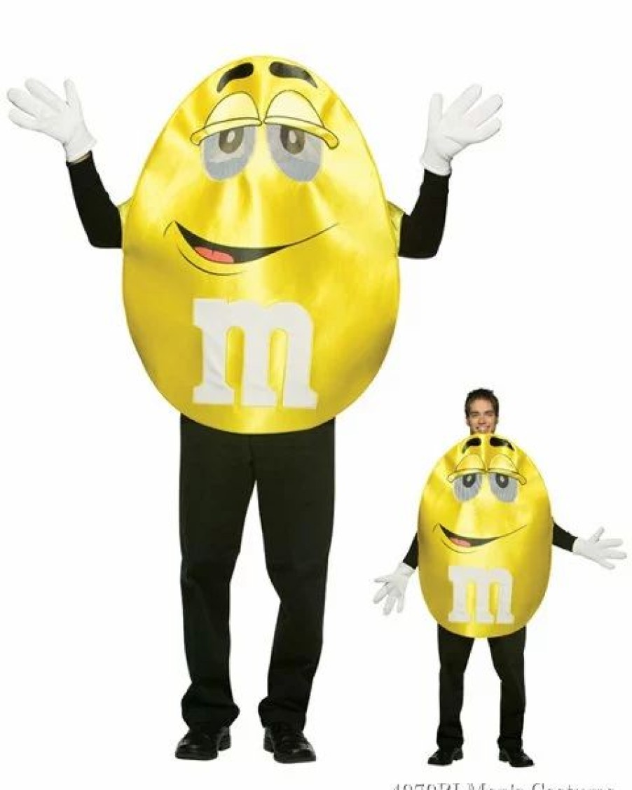 Mens Costumes * | Adult M&M'S Yellow Character Costume